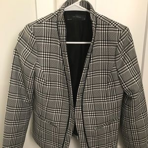 Black and White Houndstooth Blazer